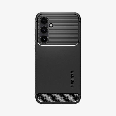 ACS05613 - Galaxy S23 Ultra Case Rugged Armor in matte black showing the back